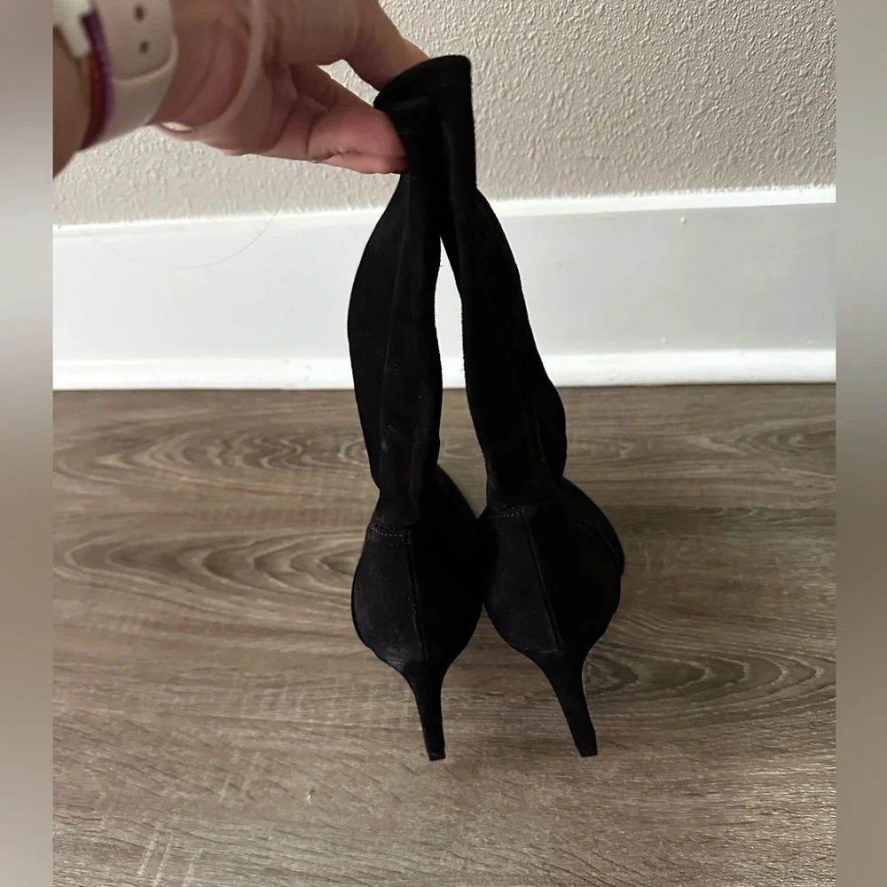 All Saints Orlana Suede Boots‎ Black Ankle Boots leather size 39